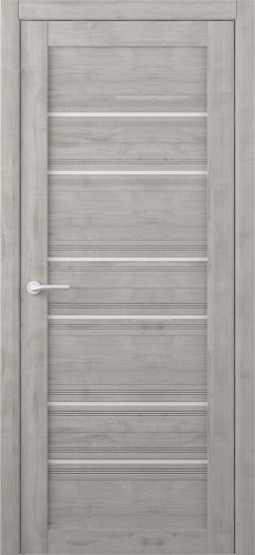 Межкомнатная дверь Albero Техас Soft Touch Графит 600мм Lacobel белый