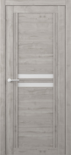 Межкомнатная дверь Albero Каролина Soft Touch Графит 600мм Lacobel белый