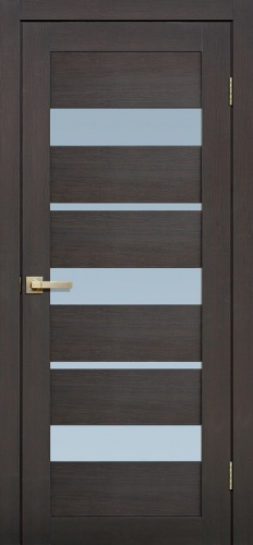 Межкомнатная дверь Fly doors L 21 венге 600мм стекло сатинат