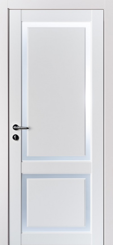 Межкомнатная дверь GeoDoors Прага 2 Винил белый 600мм