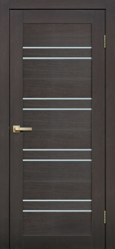 Межкомнатная дверь Fly doors L 11 венге 600мм стекло сатинат