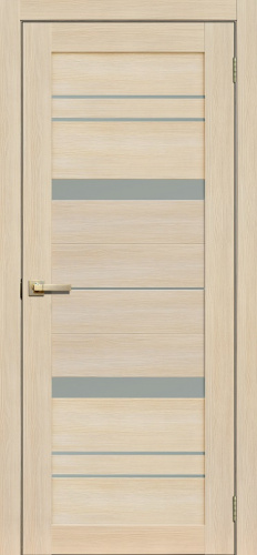 Межкомнатная дверь Fly doors L 12 ясень 600мм стекло сатинат