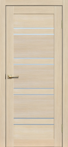 Межкомнатная дверь Fly doors L 11 ясень 600мм стекло сатинат
