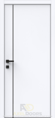 Межкомнатная дверь AxelDoors QMA9 велюр белый 600*2000 мм