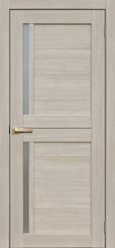 Межкомнатная дверь Fly doors L 22 ясень 600мм стекло сатинат