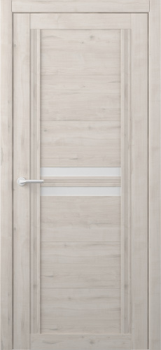 Межкомнатная дверь Albero Каролина Soft Touch Кремовый 600мм Lacobel белый